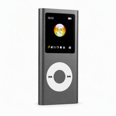 Nostalgi retro MP3 player in gunmetal grey