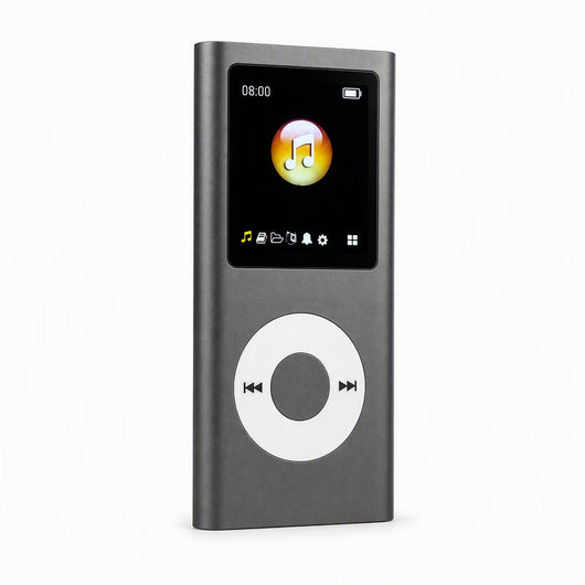 Nostalgi retro MP3 player in gunmetal grey